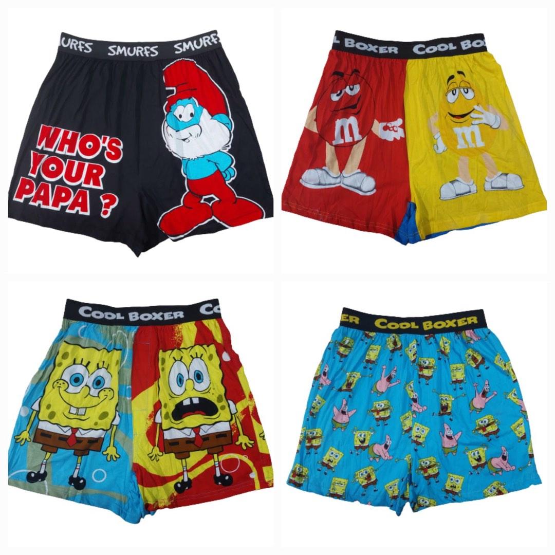 high quality brand mens cartoon underwear Low waist sexy man boxer cotton  shorts underpants SpongeBob Squarepants cartoon panties