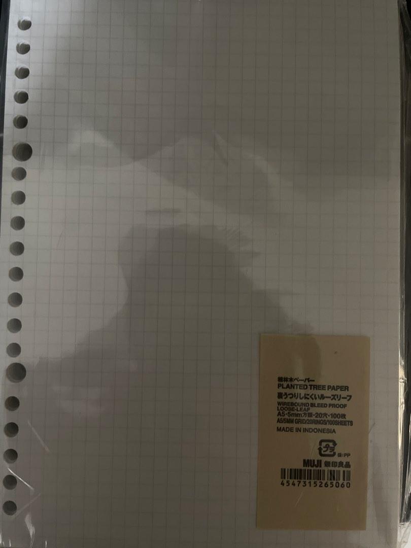 [MUJI] Loose Leaf Graph Paper A5, Hobbies & Toys, Stationery & Craft ...