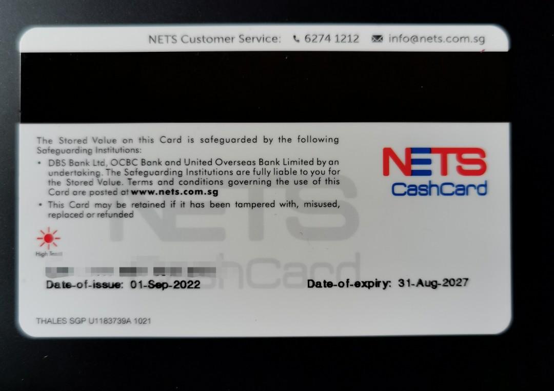NETS CashCard (Chip) with 5 value, Tickets & Vouchers, Store Credits