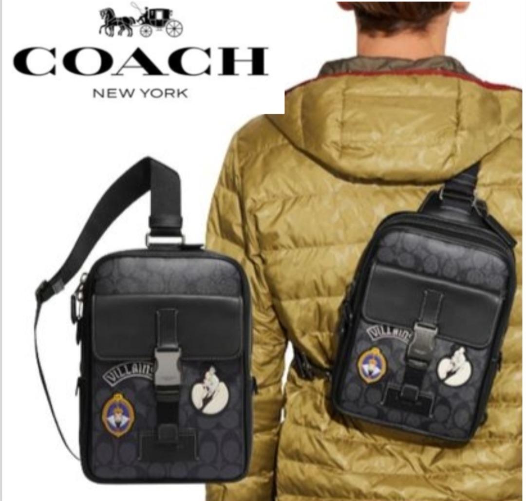 Coach x Disney track pack villains in signature canvas patches