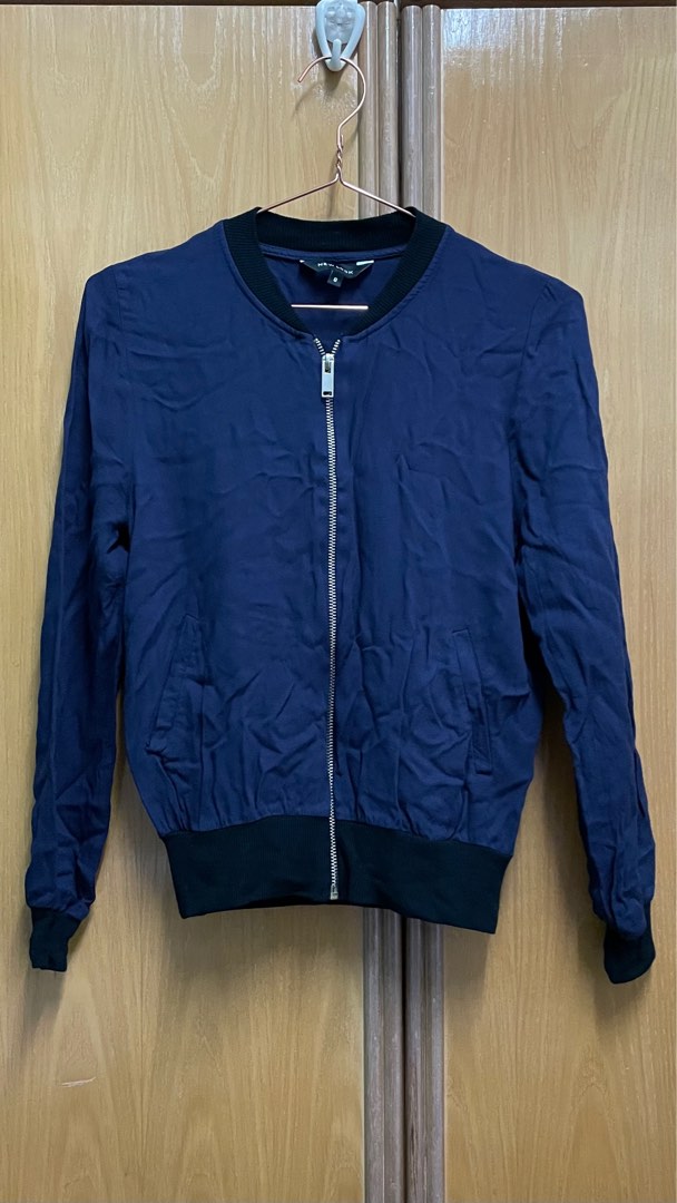 New Look Cotton Bomber Jacket in Blue, Women's Fashion, Coats, Jackets