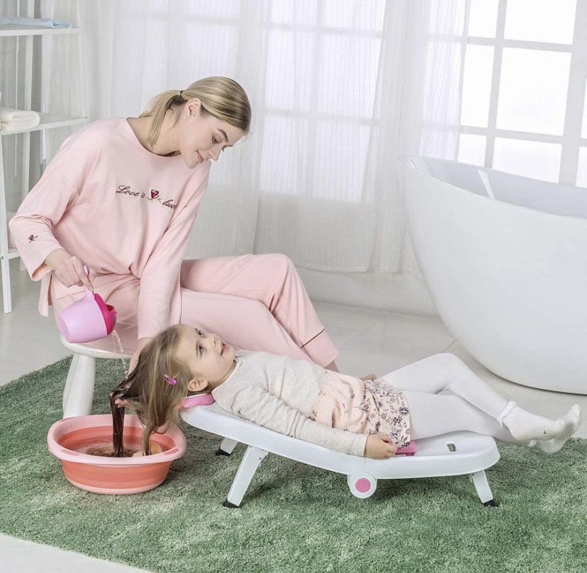 New Toddler Shampoo Chair Girls Boys, Kids Hair Washing Chair Aid