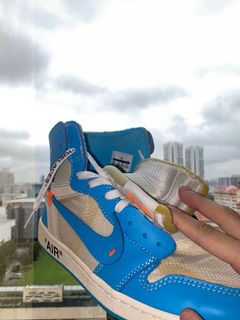 Nike air jordan hotsell blue off white