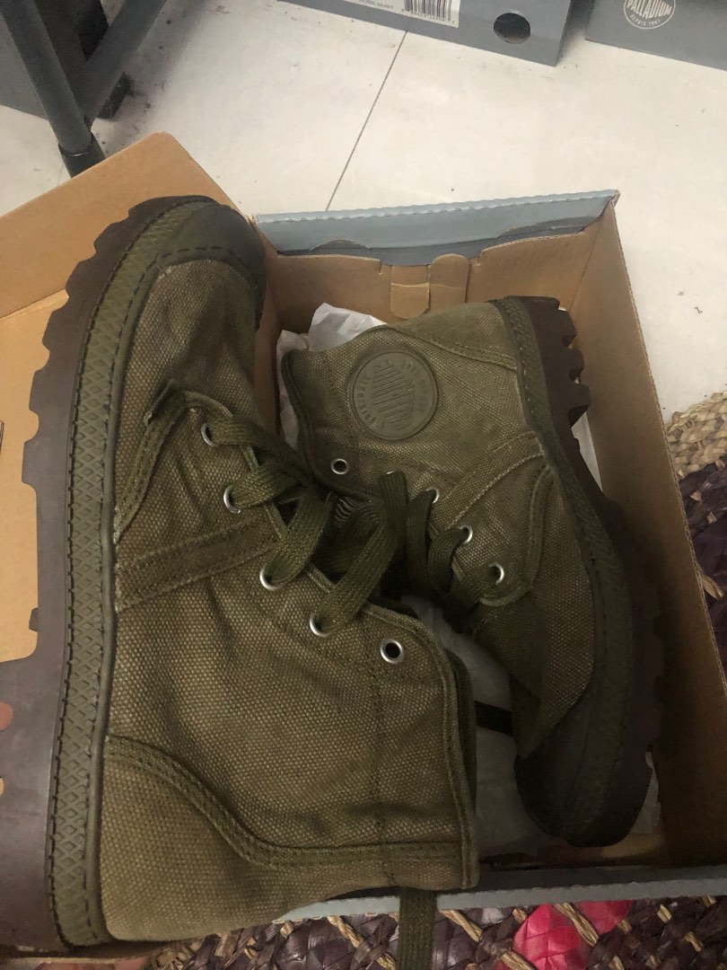 Army green new arrivals palladium boots