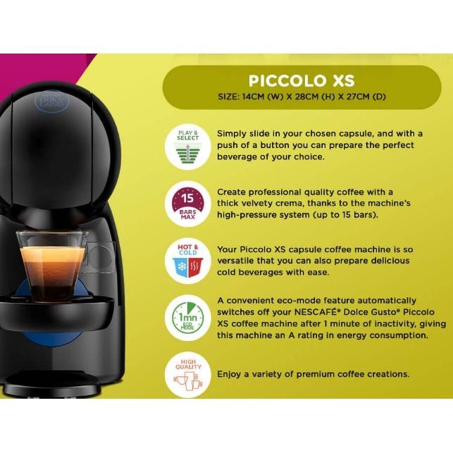 Piccolo XS Dolce Gusto Coffee Machine with FREE 1 box of Starbucks