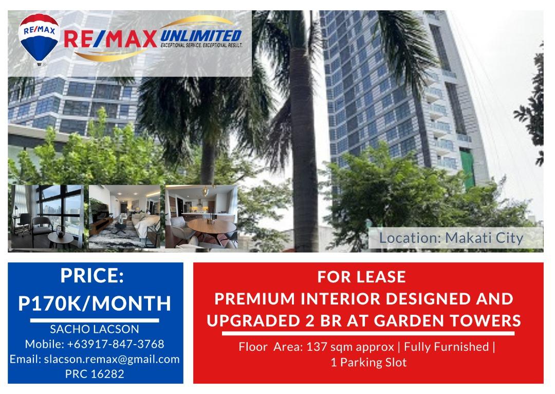 Premium Interior Designed and Upgraded 2 BR at Garden Towers, Property