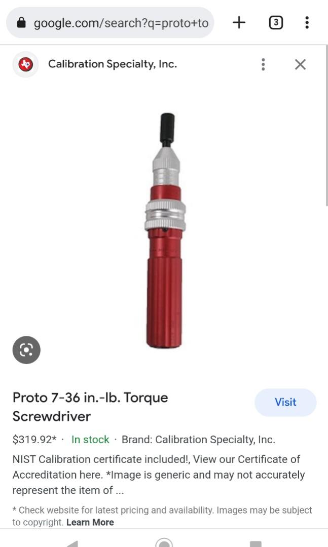Proto 6104 Torque Screwdriver Made In USA