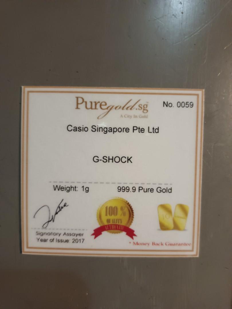 Pure Gold bar G Shock 999.9 Hobbies Toys Memorabilia