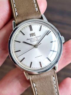 Rare 1968 IWC Schaffhausen "Calatrava" Ref. 803A Cal. 854B Automatic Vintage Watch with Double-Signed Türler Dial