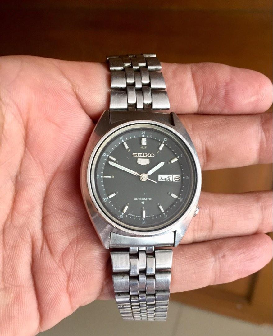 Rare Seiko 5 Automatic Military watch 6309 Suwa Japan Factory 1982