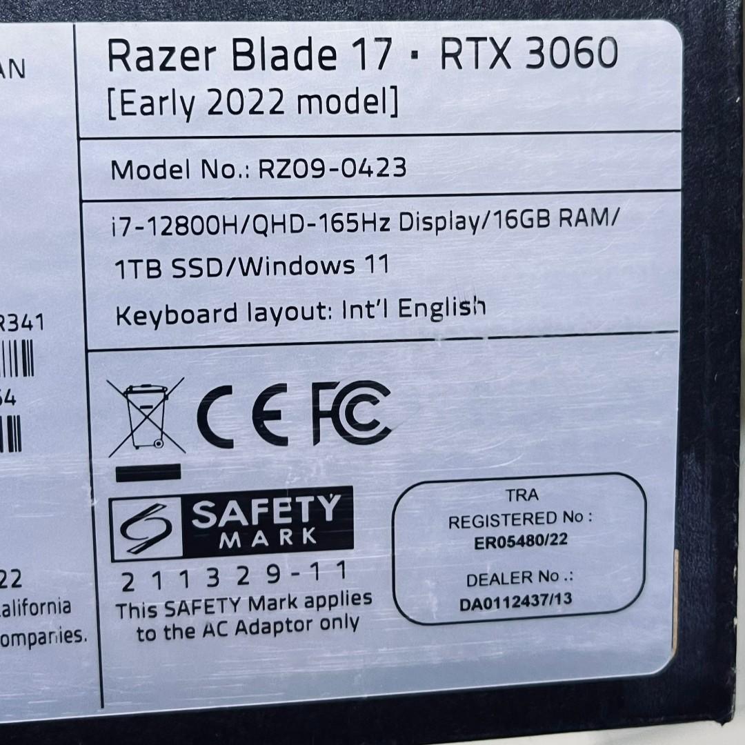 Razer Blade 17 RZ09-0423, Computers & Tech, Laptops & Notebooks on ...