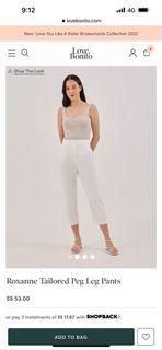 Roxanne Tailored Peg Leg Pants [M]