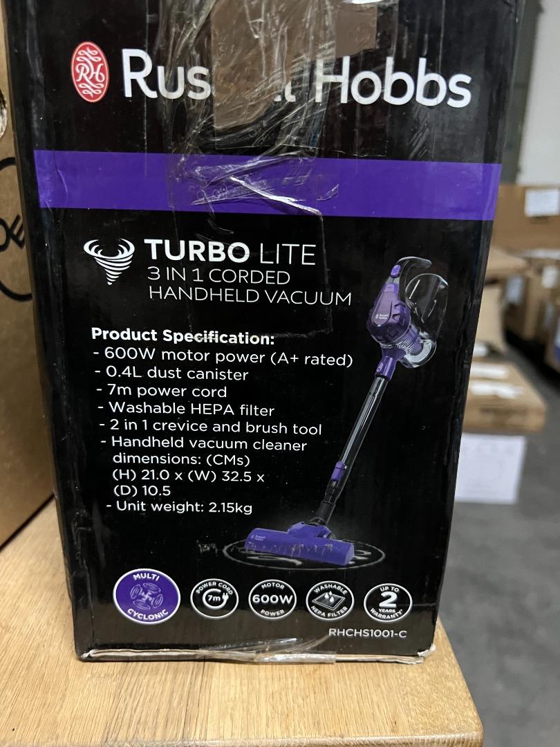 Russell Hobbs RHCHS1001 Turbo Lite 3 in 1 Corded Handheld Stick Vacuum
