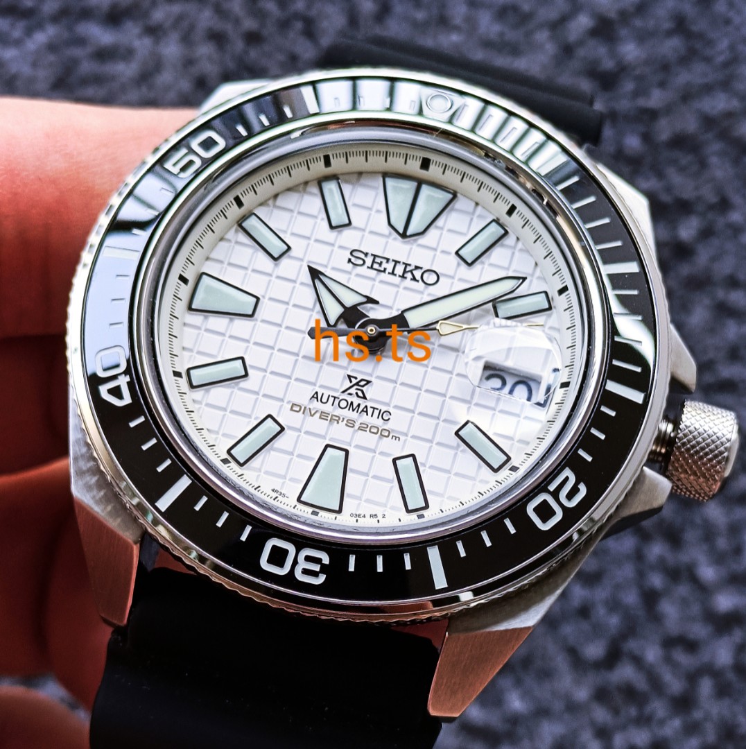 Seiko King Samurai White Automatic Prospex Divers Watch SRPE33K1, Men's  Fashion, Watches & Accessories, Watches on Carousell