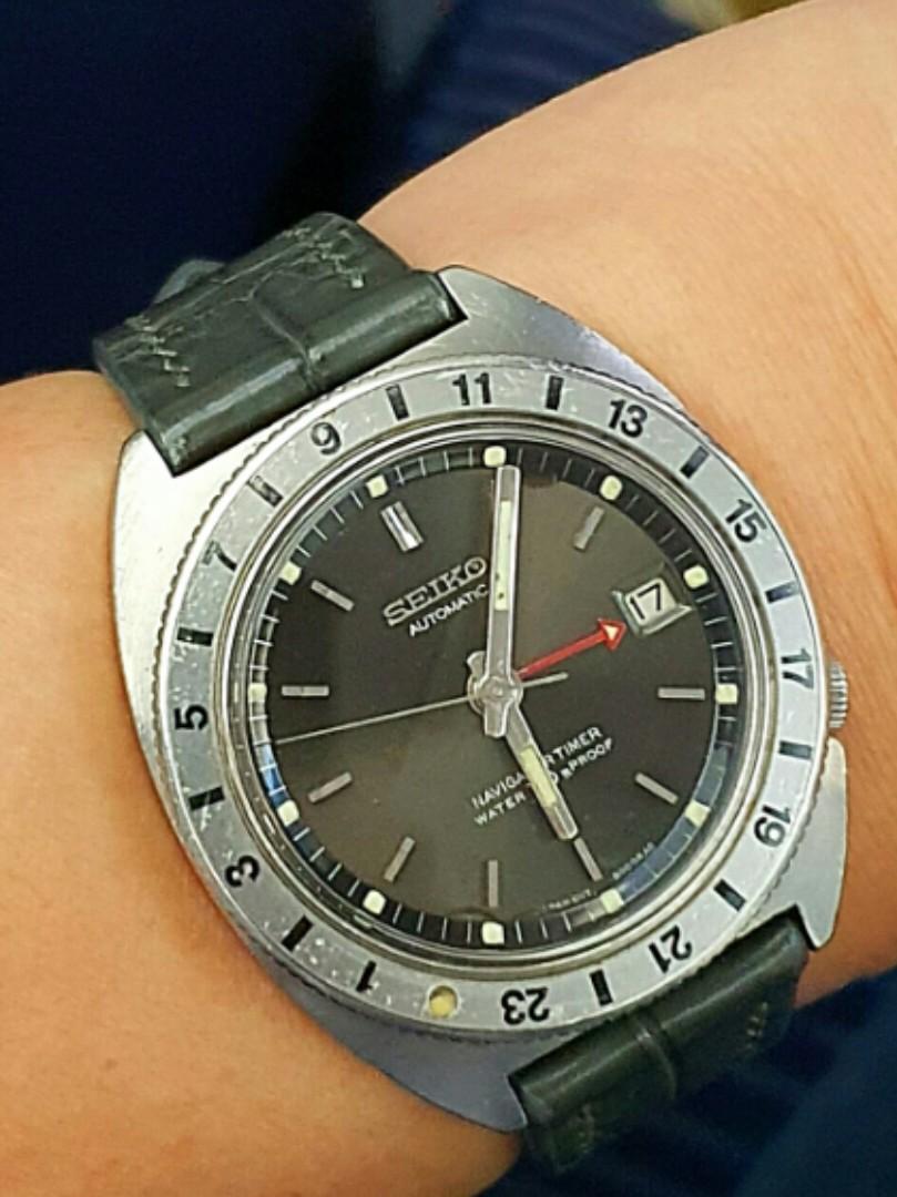 seiko navigator timer 6117 8000 vintage gmt automatic mechanical, Luxury,  Watches on Carousell