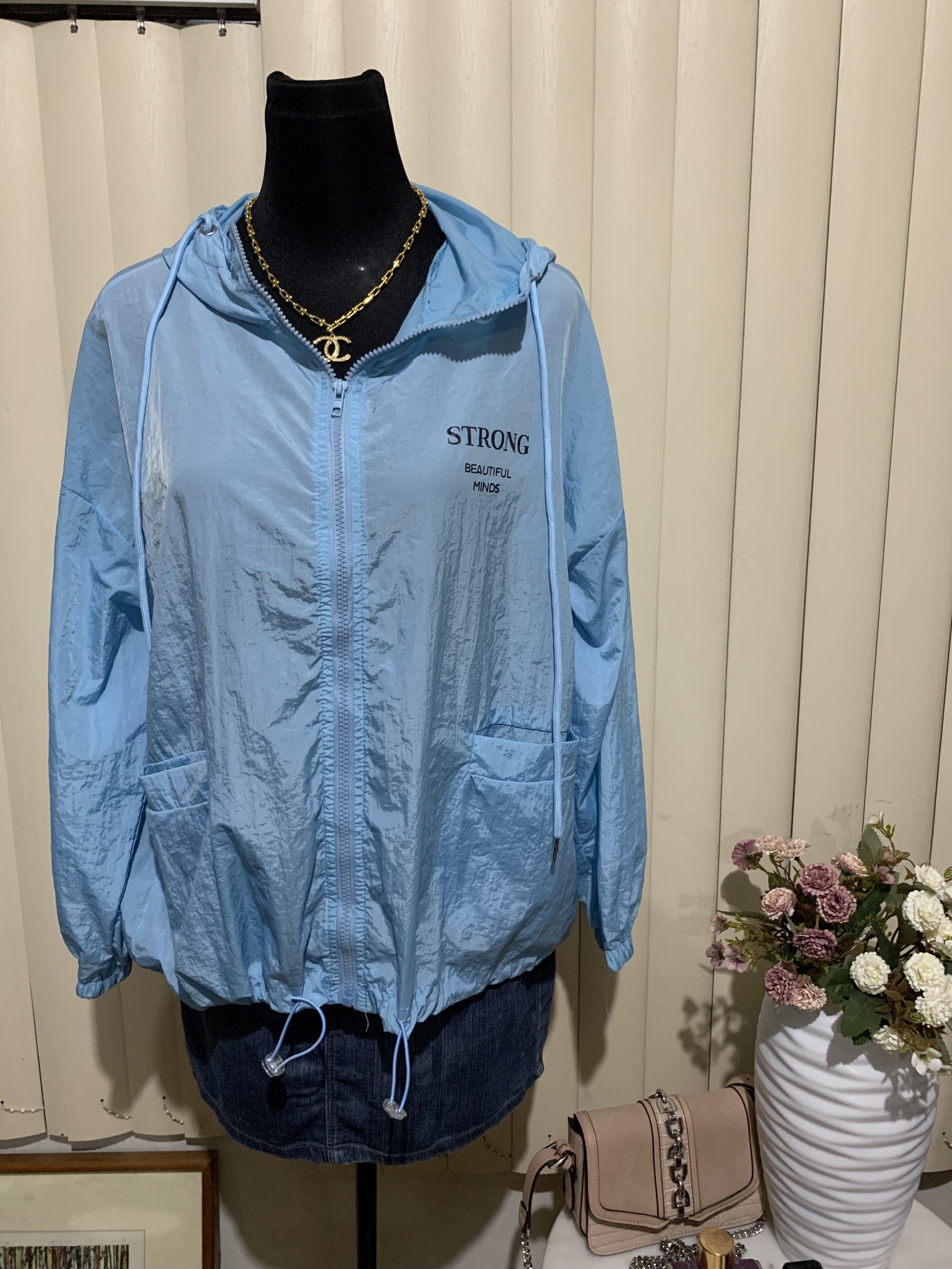 Sky Blue Jacket, Women's Fashion, Coats, Jackets and Outerwear on Carousell