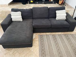 Sofa Besar 3 Dudukan Dengan Chaise Lounge - Bekas