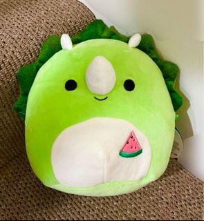 Squishmallow 8” Textured Frill Green Dinosaur Rhino Triceratops🦖Special Release 🍉 8 inch blue green rhinoceros dino plush watermelon soft toy squishy kellytoy plushie💥100%  AUTHENTIC