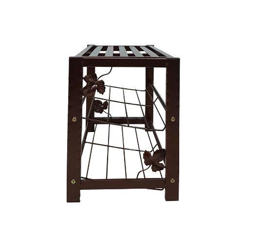 Strong and Sturdy Wrought Iron Shoe Rack Bench, Furniture & Home Living ...