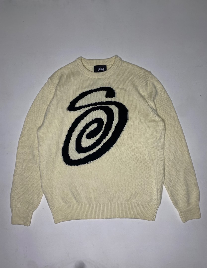 Stussy curly S sweater, Men's Fashion, Coats, Jackets and 