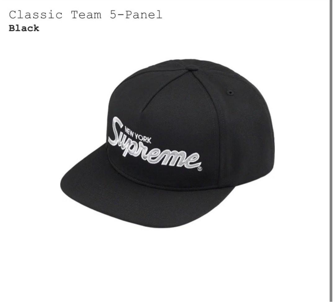 Supreme Classic Team 5-Panel Cap - Black, Men's Fashion, Watches