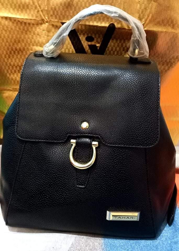 Tahari leather deals backpack