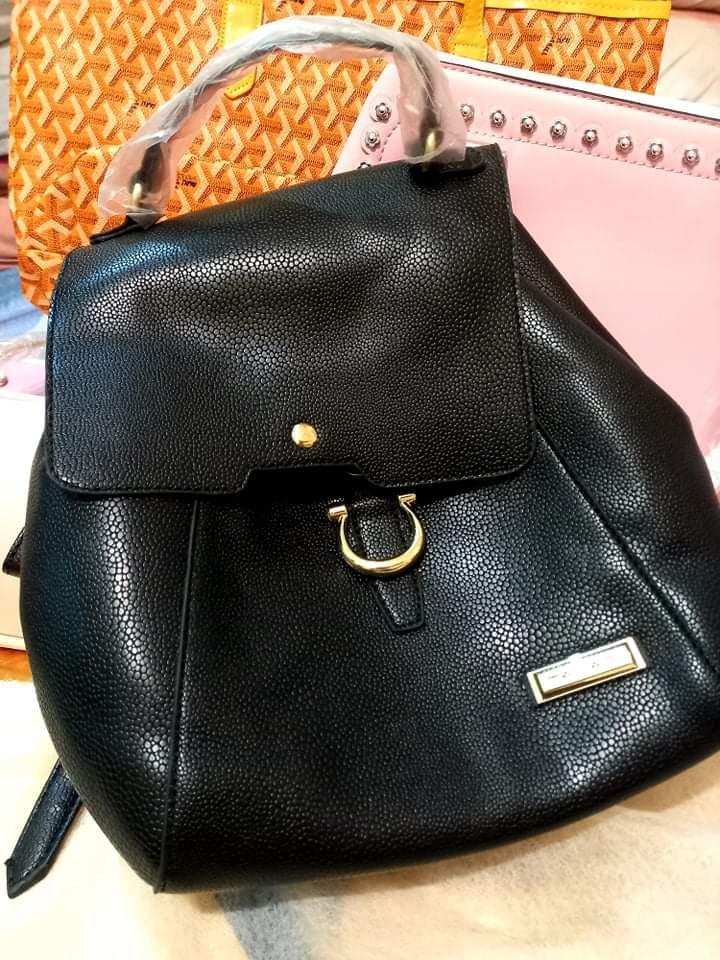 Tahari sale leather backpack