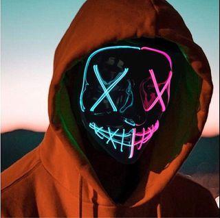 The Purge RED Halloween Light Scary Mask