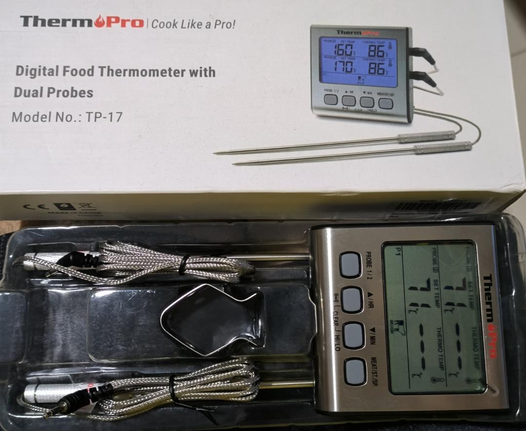 ThermoPro TP-17 Dual Probes Digital Meat Cooking Thermometer for