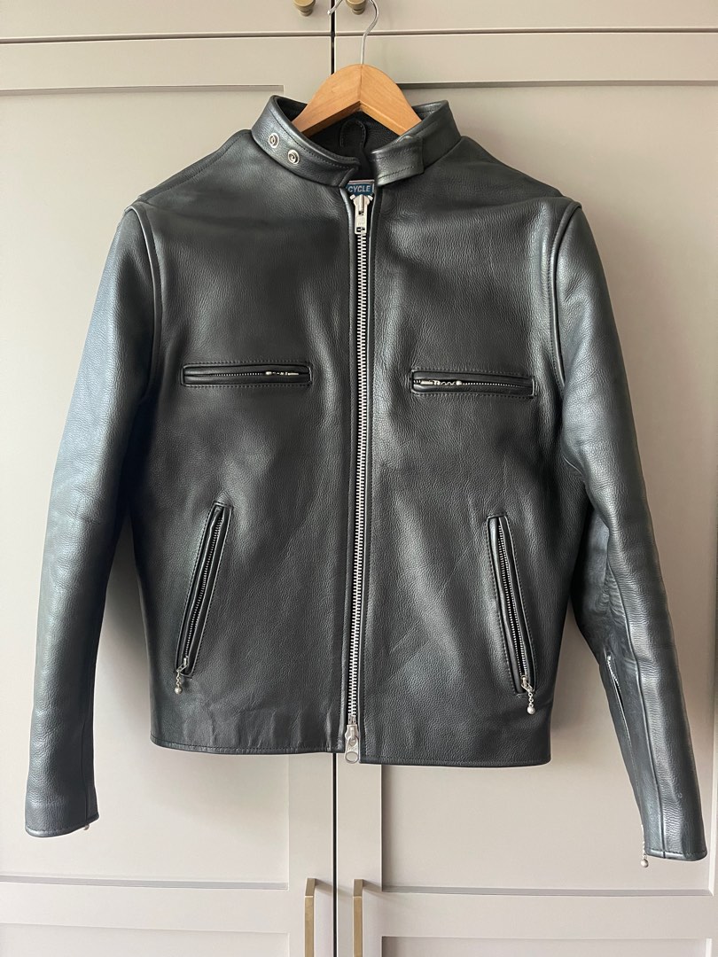 Thurston Bros Pacific Cycle Leathers Motorcycle Jacket cowhide