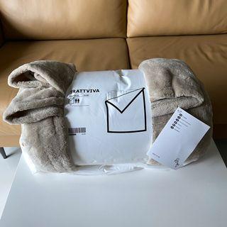 Brand New IKEA TRATTVIVA Bedspread, beige 230x250 cm Bed Spread Throw Blanket