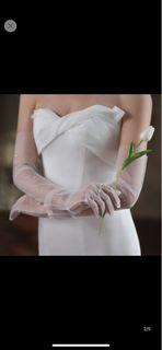 Wedding chiffon gloves