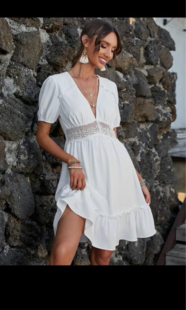 White Eyelet Dress Women s Fashion Dresses Sets Dresses on