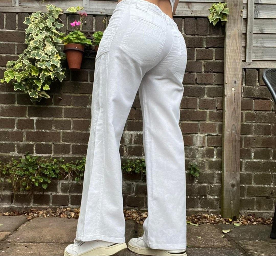 Buy white cheap linen pants
