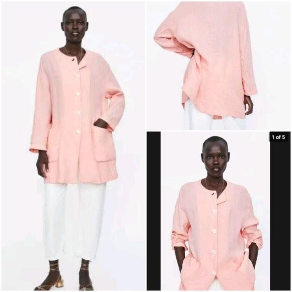 Peach jacket new arrivals zara