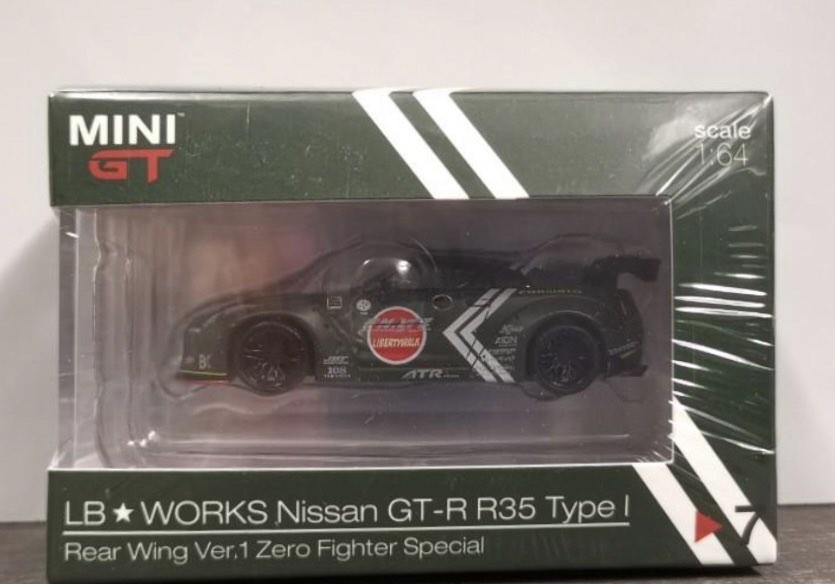 1/64 1:64 Mini GT MINIGT #7 NISSAN GT-R LBWK LB WORKS R35