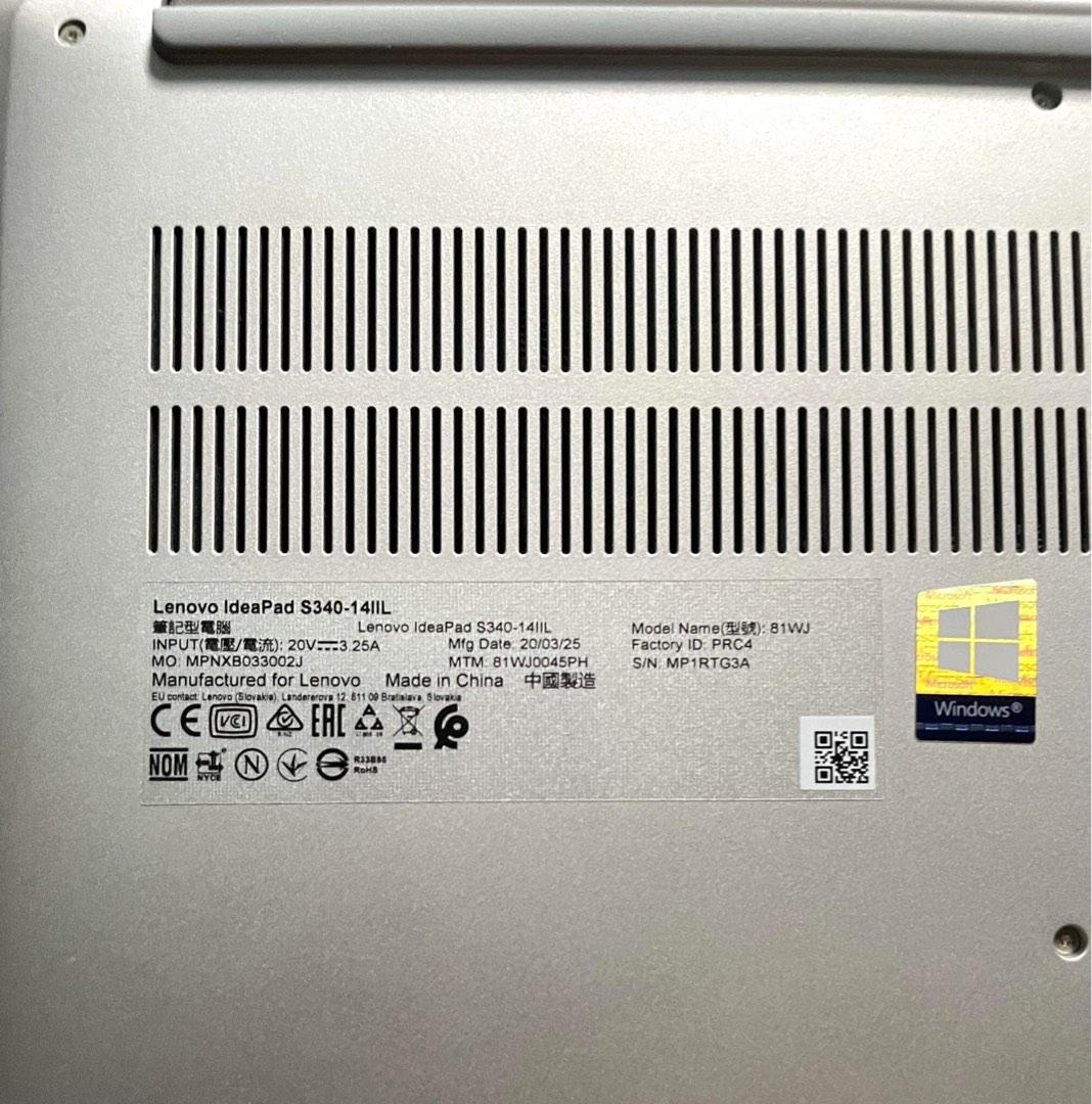 2020 LENOVO IDEAPAD S340-14IIL, Computers & Tech, Laptops & Notebooks ...