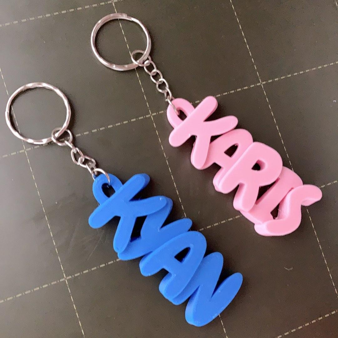 3D Printed Name Keychain