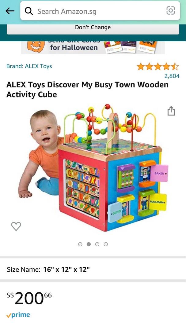 Alex discover my busy town wooden activity cube outlet