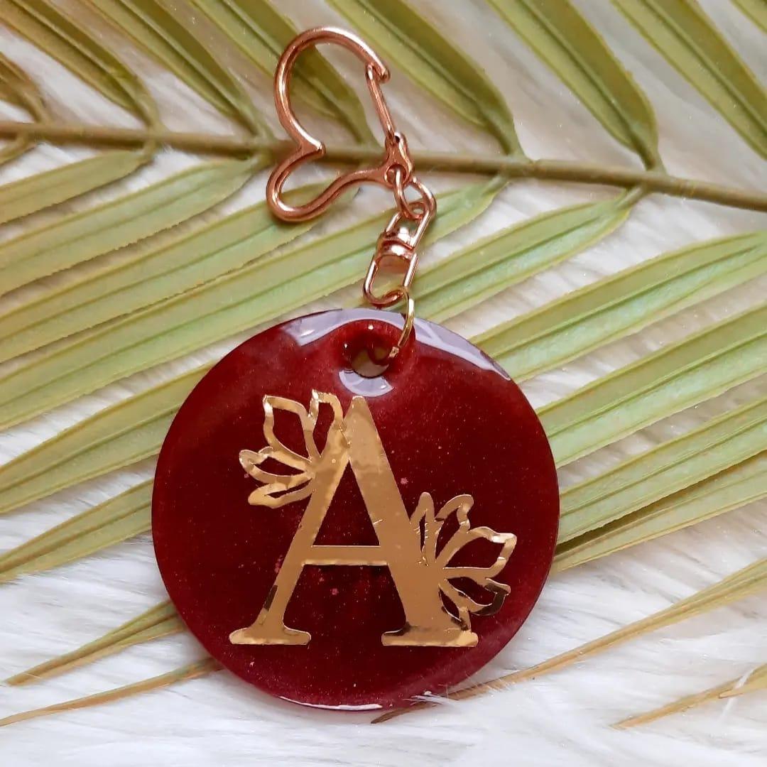 ALPHABET KEYCHAIN MADE OF RESIN, Hobbies & Toys, Stationery & Craft