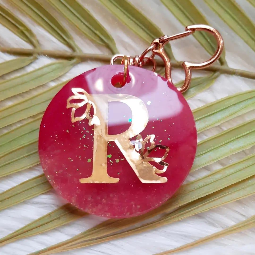 ALPHABET KEYCHAIN MADE OF RESIN, Hobbies & Toys, Stationery & Craft