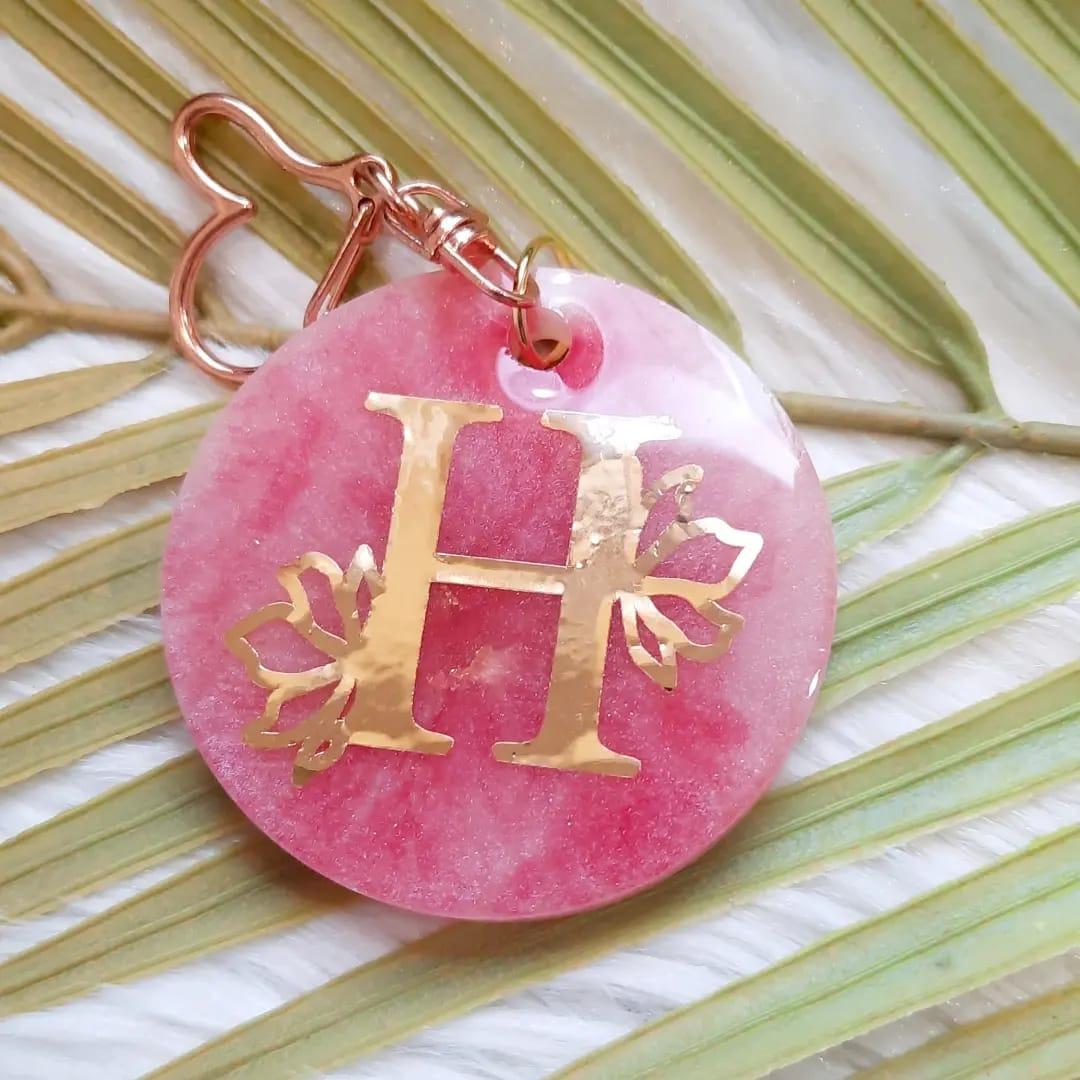 ALPHABET KEYCHAIN MADE OF RESIN, Hobbies & Toys, Stationery & Craft