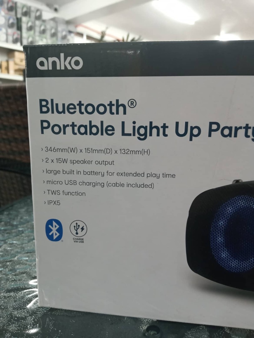 Anko Portable Bluetooth Speaker, Audio, Soundbars, Speakers