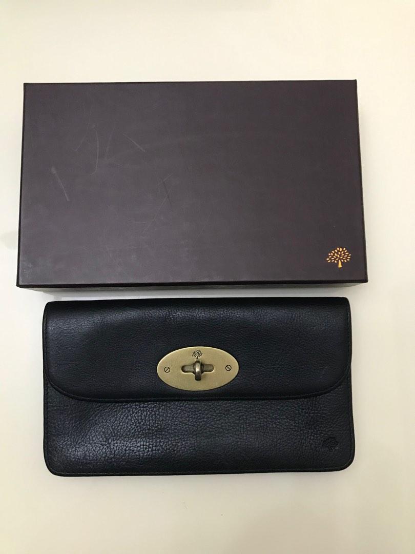 Mulberry locked cosmetic purse in chocolate Brown.