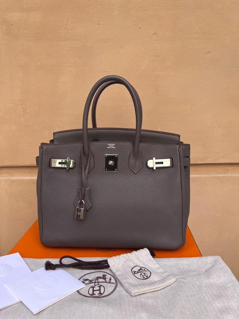 Bag Hermès Birkin 30 B30 Etain Silver Hardware Togo Leather With receipt,  Luxury, Bags & Wallets on Carousell