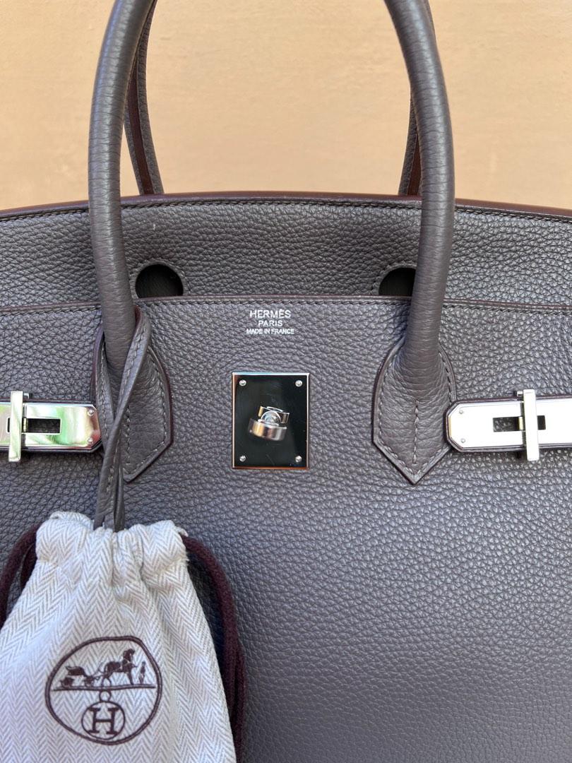 Bag Hermès Birkin 30 B30 Etain Silver Hardware Togo Leather With receipt