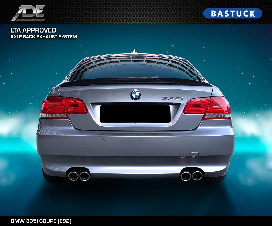 BASTUCK LTA APPROVED AXLE-BACK EXHAUST SYSTEM ON BMW 335i COUPE (E92 ...