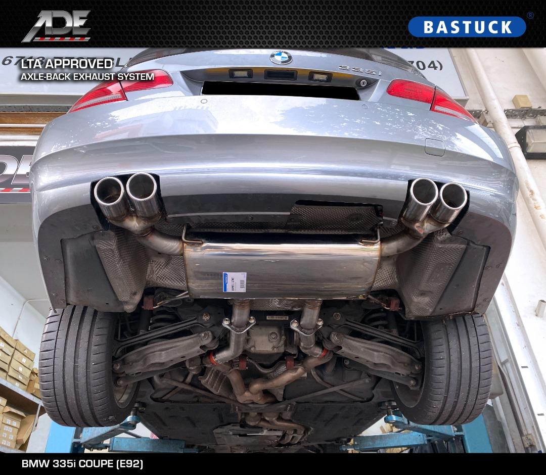 BASTUCK LTA APPROVED AXLE-BACK EXHAUST SYSTEM ON BMW 335i COUPE (E92 ...