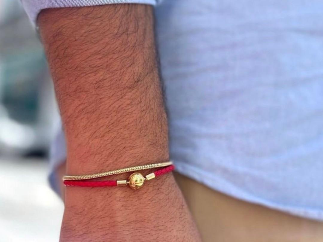 Pandora red new arrivals woven bracelet