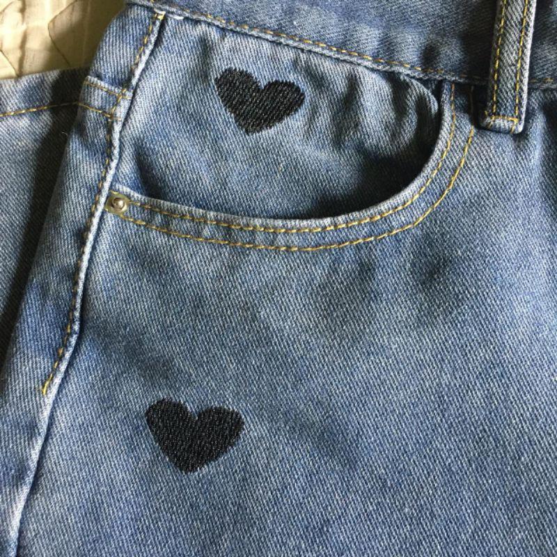 Black heart jeans Highwaist jeans Baggy jeans Retro jeans y2k
